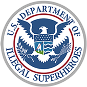 U.S. Department of Illegal Superheroes (ICE DISH) Seal
